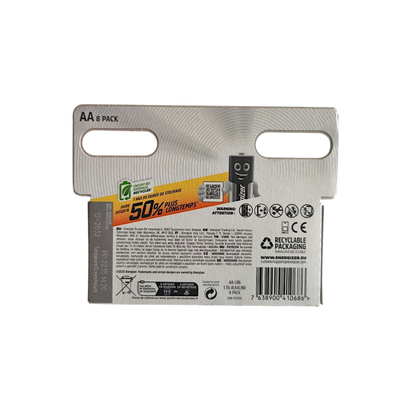 Батарейка Energizer LR6 Alkaline Power B8 8 шт. 0686