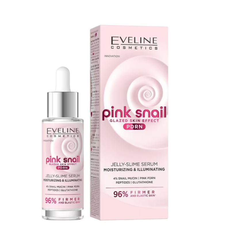 Сироватка Eveline PINK SNAIL насичено-зволожувальна та освітлювальна 30 мл 0816