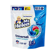 Капсули Ms. Helen для прання 3 в 1 універсальні 11 шт 0051