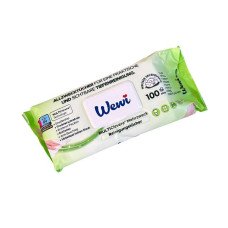 Серветки вологі для прибирання WEWI зелені 100 шт 1524
