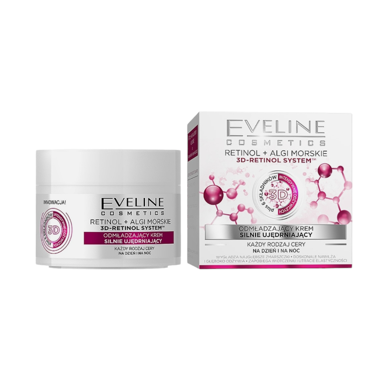 Крем для лица EVELINE RETINOL + ALGI MORSKIE укрепляющий 50 мл 2296