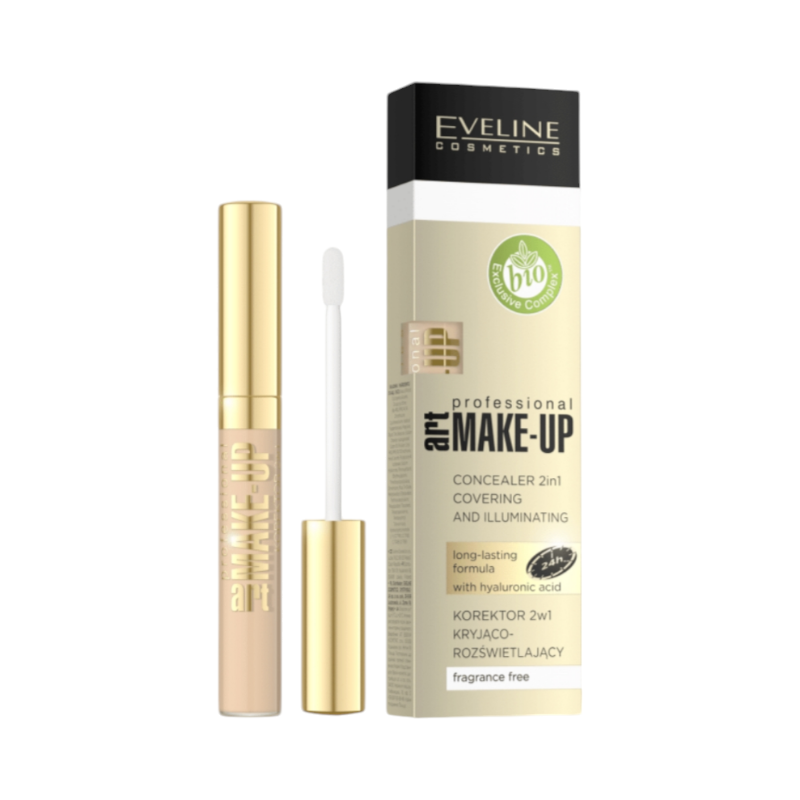 Коректор EVELINE PROFESSIONAL Art. MAKE-UP 2 в 1 Коректор light 7 мл. 04