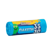 Пакети для сміття 35 х 30 л. Продом сині 0357
