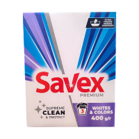 Стиральний порошок parfum losk 2 в 1 white&colors для ручной Savex 400 гр. 7599