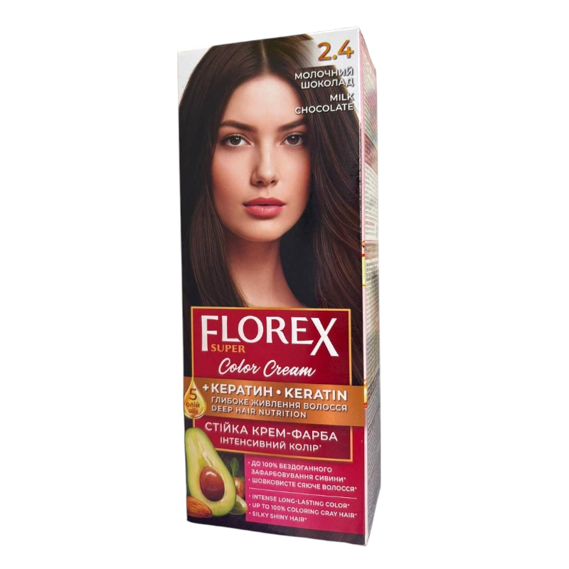 Фарба для волосся Florex Super 2.4 молочний шоколад