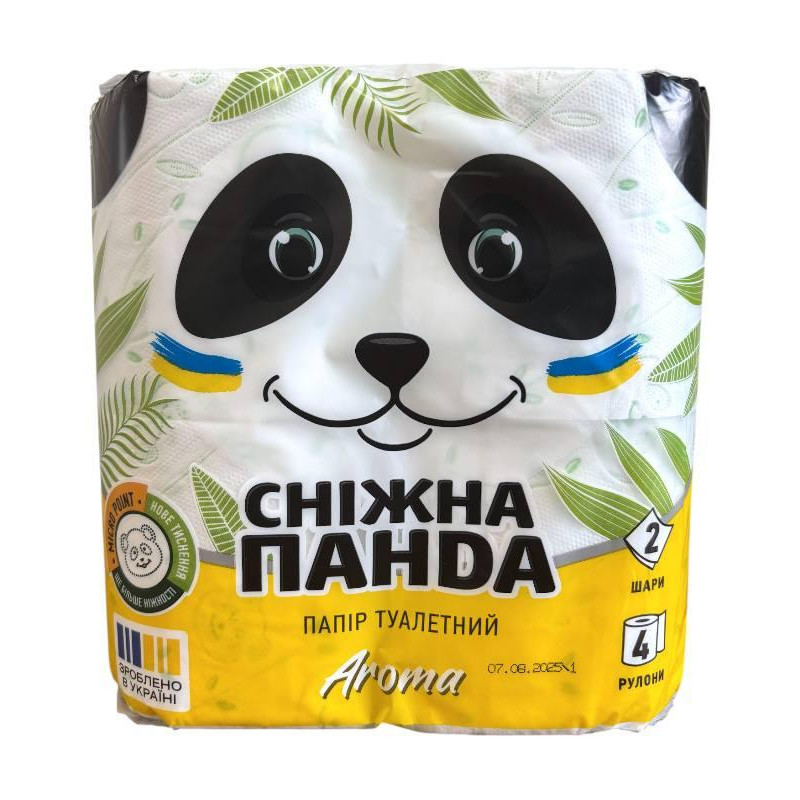 Туалетний папір Сніжна панда Aroma Арома 2 шари 4 шт.