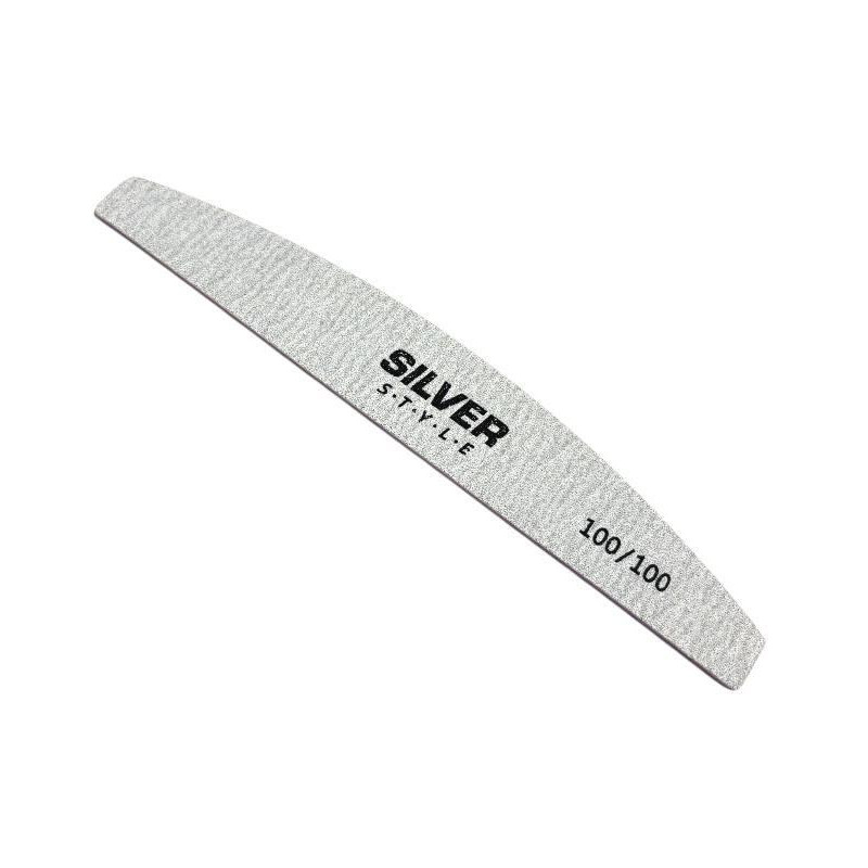 Пилочка для нігтів Silver Style SZH 100/100 поліровочна півмісяць сіра