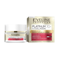 Крем маска для обличчя сильно відновлювальна 70+ Eveline PLATINUM&COLLAGEN 50 мл. 7814