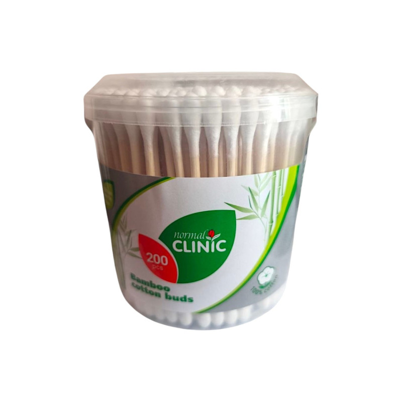 Палочки ватные бамбук Normal Clinique BPN 032 Круглая упаковка 200 шт.