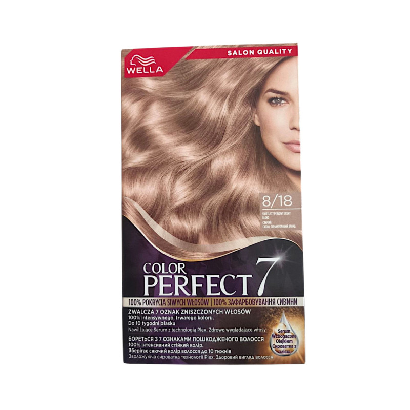 Крем-фарба для волосся Wella Color Perfect 8/18 Сяючий світло-перламутровий блонд 8390