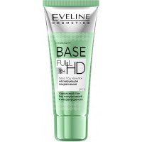 Основание под макияж EVELINE Base Full HD для маскировки красноты 30 мл. 6757