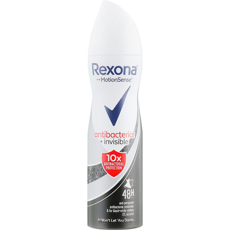 Антиперспірант аэрозоль Rexona antibacterial+invisible 150 мл 5832