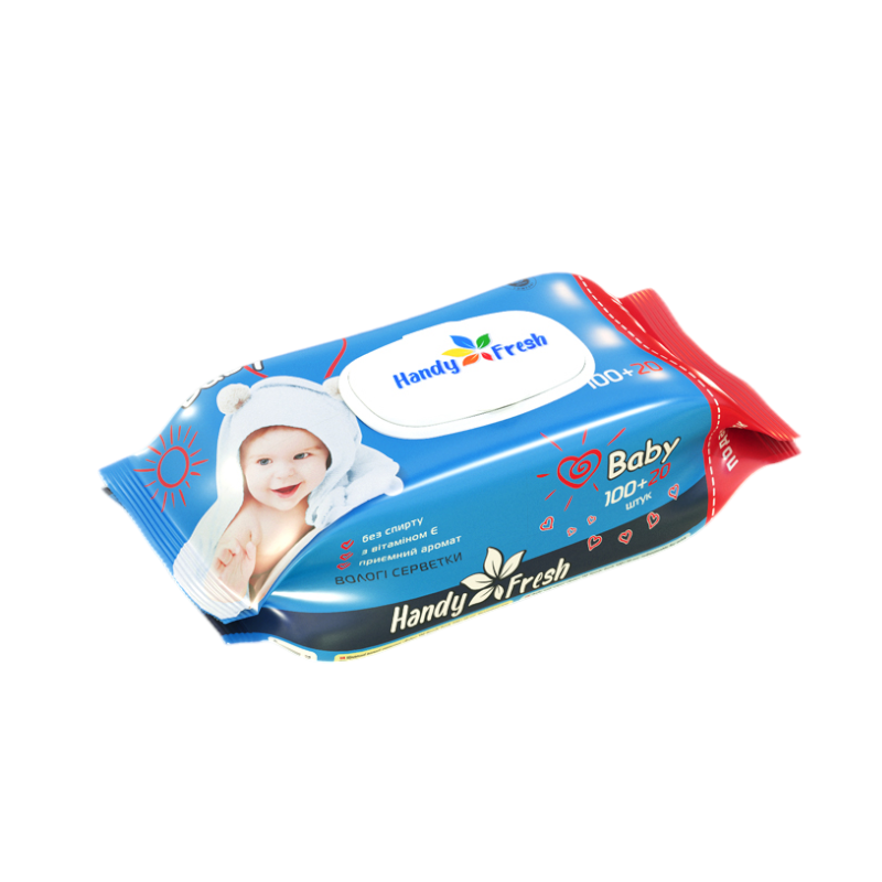 Вологі серветки Baby Handy Fresh 100+20 шт. ФІБРОТЕКС клапан 0229/0090