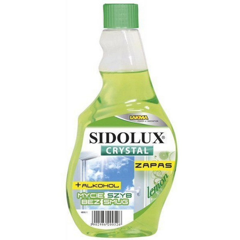 Засіб для миття скла, скляних поверхонь Sidolux CRYSTAL Лимон (запаска) 500 мл. 0526
