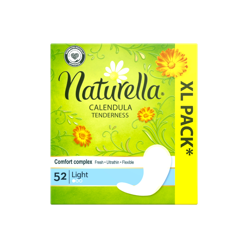 Щоденні гігієнічні прокладки NATURELLA Calendula Tendemess Лайт Trio Ароматизовані 52 шт.