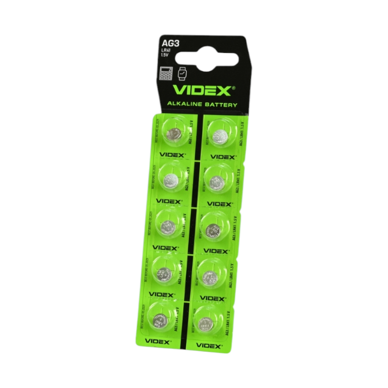 Батарейка Videx АG3 LR41 планшет 10 шт.