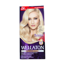 Крем-краска для волос Wellaton интенсивная 12/1 Ярко- пепельный блонд 110 мл Уценка