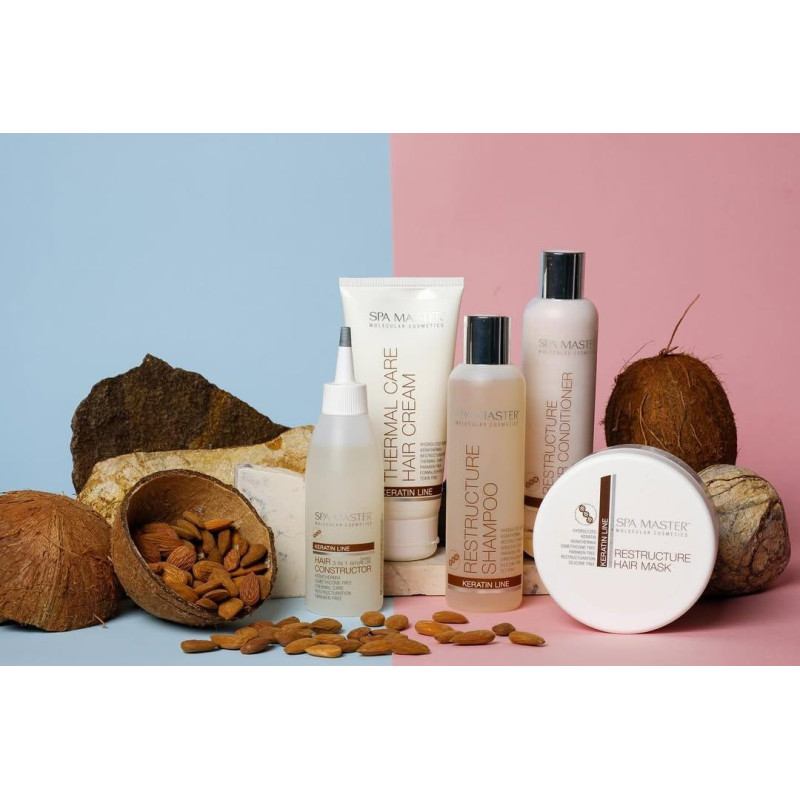 Кератиновий конструктор для волосся Spa Master Prof KERATIN LINE 132 SM 3 в 1 150 мл.