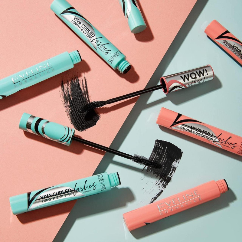 Туш для вій EVELINE VIVA CURLED LASHES Видовження та підкручування 10 мл.