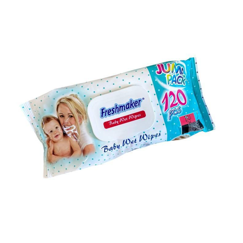 Серветки вологі дитячі Freshmaker 120 шт Jumbo Pack 1293