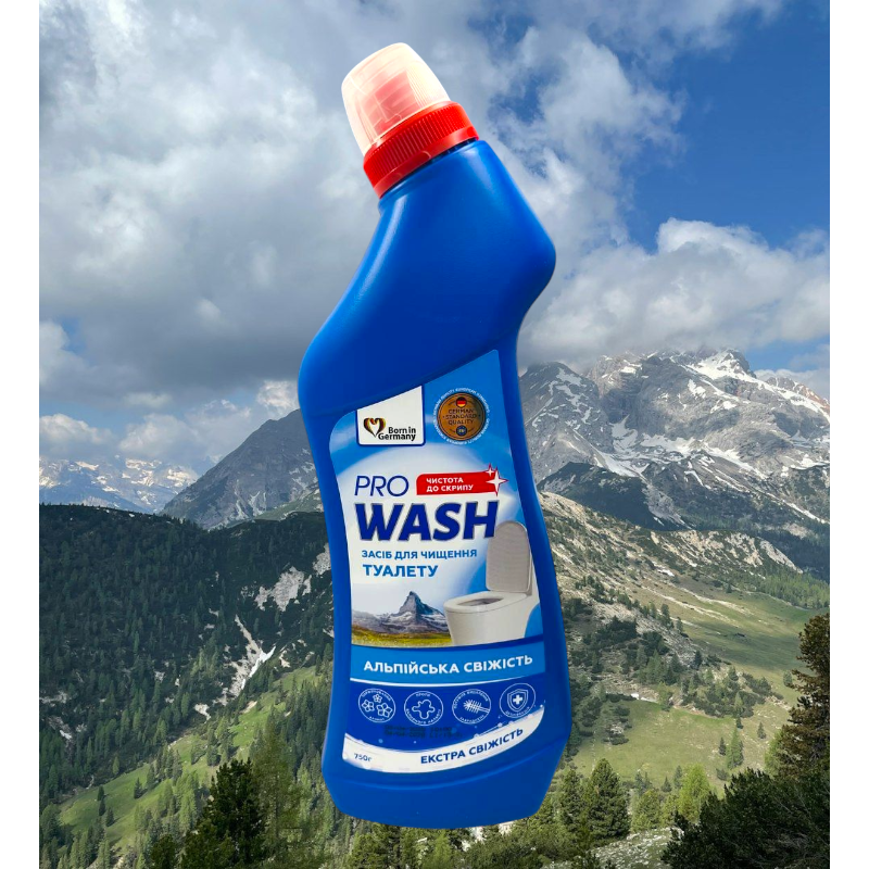 Засіб для чищення туалету PRO WASH Альпійська свіжість 750 г.