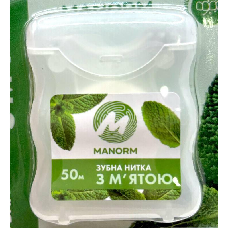 Зубна нитка Manorm З м'ятою 50 м.