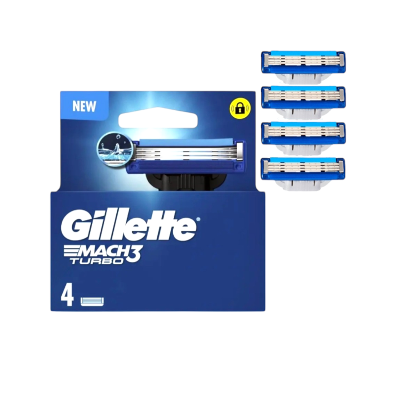 Картриджі для бритви Gillette Mach 3 Turbo без упаковки 4 шт.