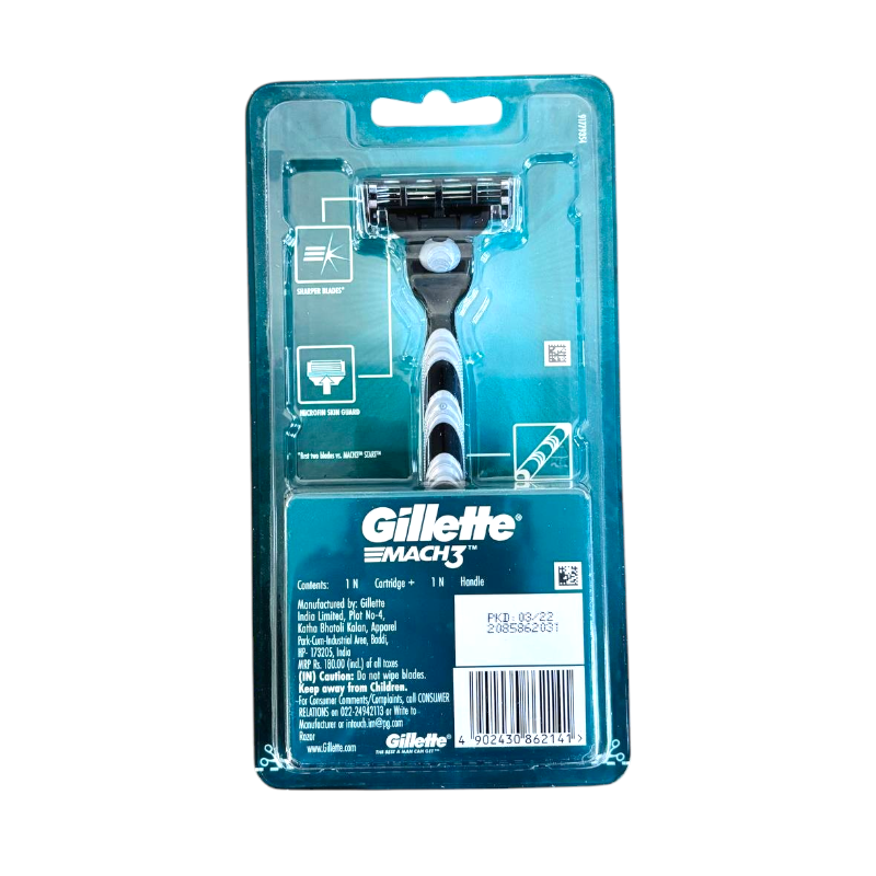 Станок для гоління Gillette Mach3 з 1 змінною касетою на блістері