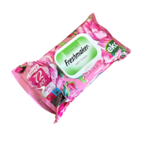 Вологі серветки Freshmaker Eko Flower з клапаном 72 шт.
