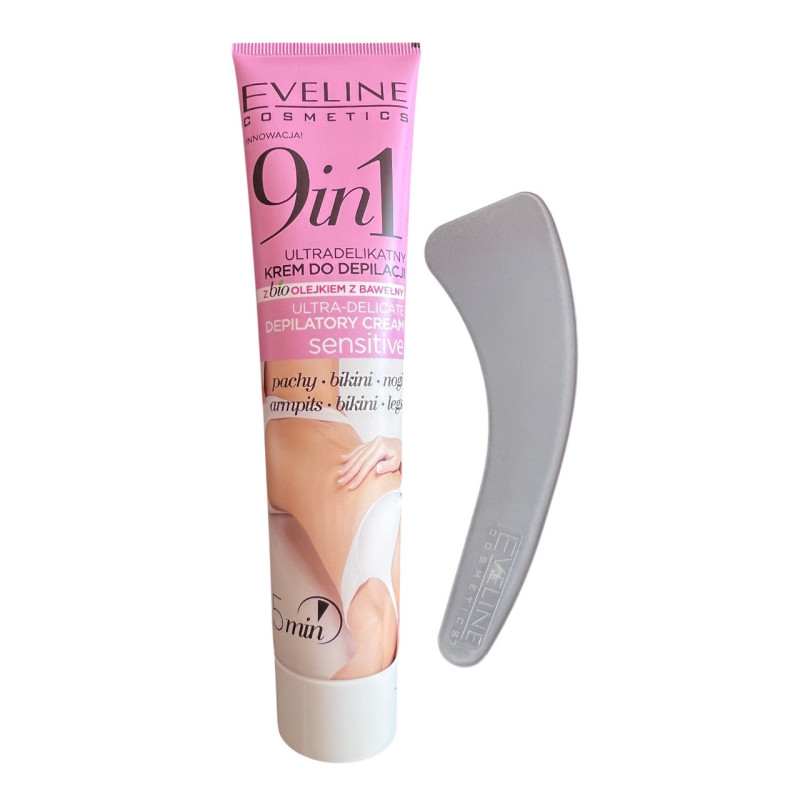 Крем для депіляції Eveline Cosmetics 9в1 Sensitive Ультраделікатний Для зони бікіні 125 мл.