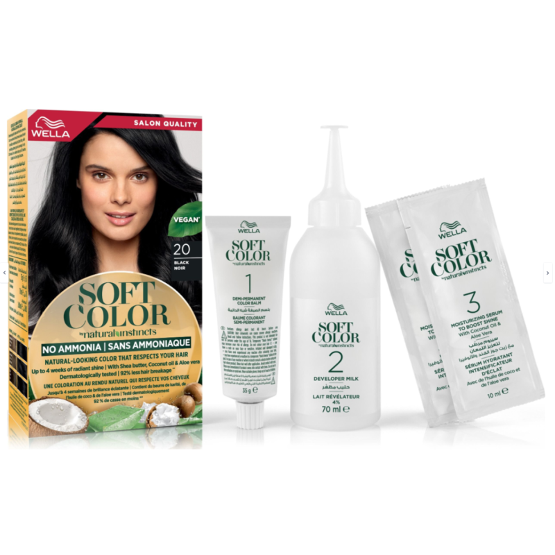 Фарба для волосся Wella Soft Color 20 Чорна безаміачна 35 г 5883