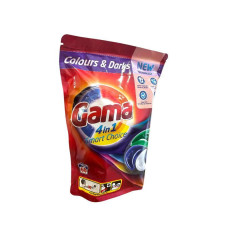 Капсули для прання GAMA 4 in 1 кольорових і темних речей 60 шт.