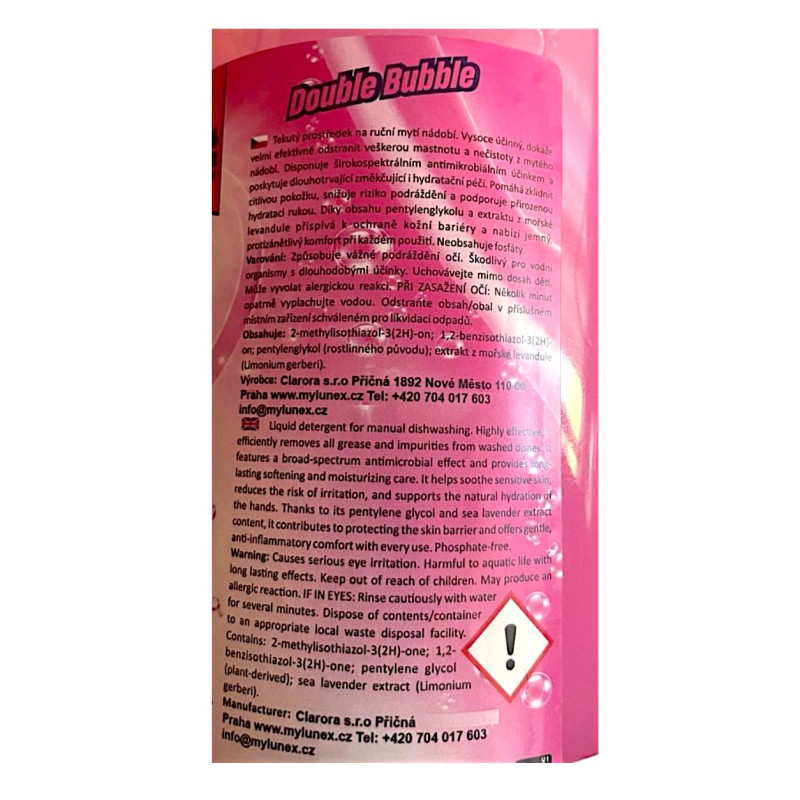 Засіб для миття посуду WashUp Double Bubble 1 л з губкою 4241