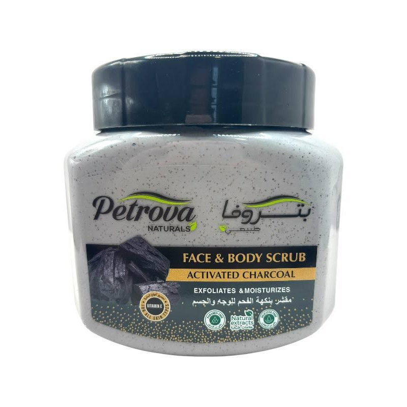 Скраб для тіла Petrova Naturals Activated Charcoal 500 мл.