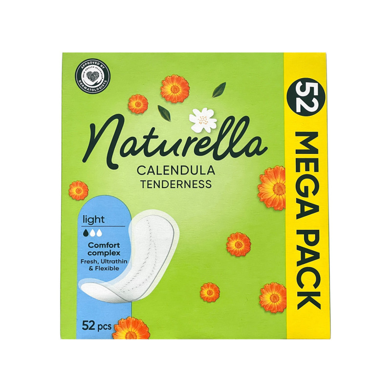 Щоденні гігієнічні прокладки NATURELLA Calendula Tendemess Лайт Trio Ароматизовані 52 шт.