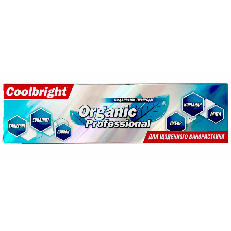 Зубна паста + Зубна щітка CoollBright Organic 175 г.