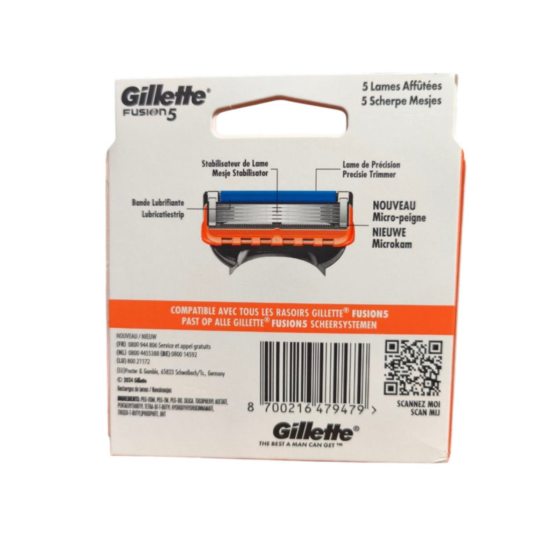 Картриджі Gillette fusion 5 6 шт. 9479