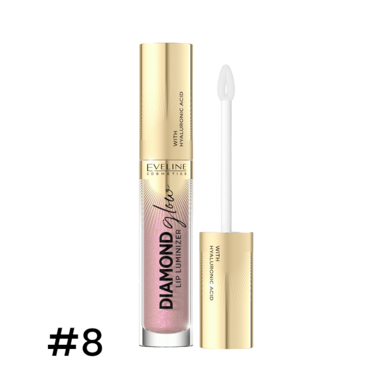 Блиск для губ EVELINE Top coat "Diamond Glow lip luminizer" 08 4.5 мл. 9753