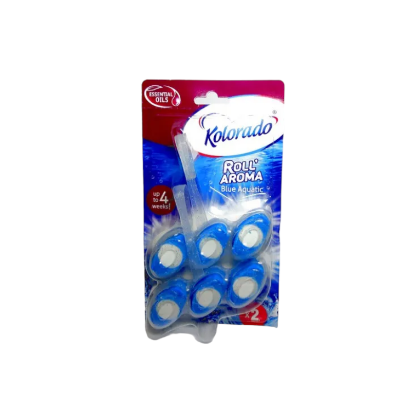 Туалетний блок Kolorado Roll Aroma Blue Aquatic Морська свіжість 2х51 г. Duopack