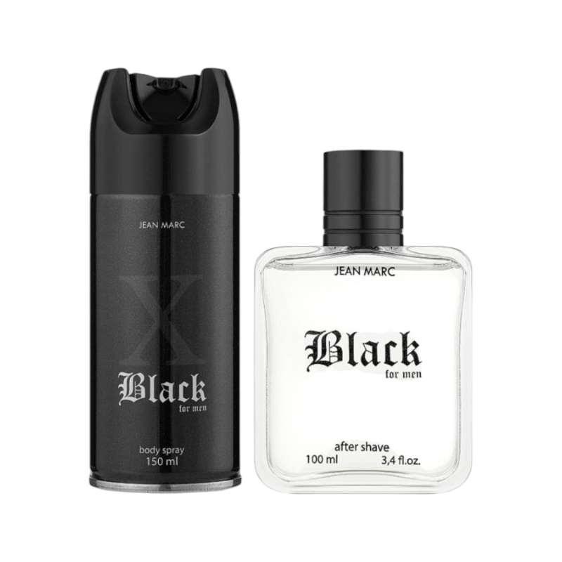 Набір подарунковий чоловічий JEAN MARC X-Black (засіб після гоління 100 мл + дезодорант 150 мл) 9054-4601
