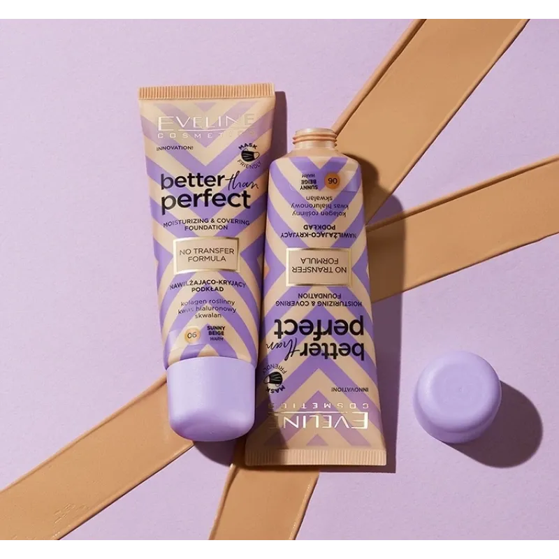 Тональна основа стійка зволожувальна EVELINE BETTER THAN PERFECT 30 мл. 05- CREAMY BEIGE