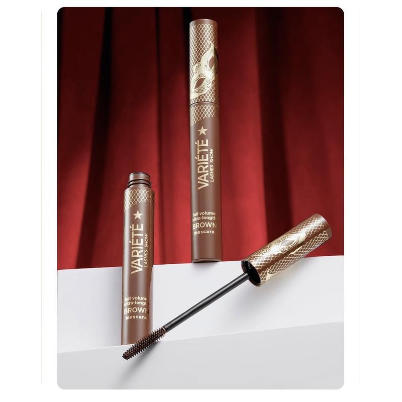 Туш для вій Eveline Cosmetics Variete Lashes Show Full Volume Ultra-Length Об'єм Коричневий 10 мл.