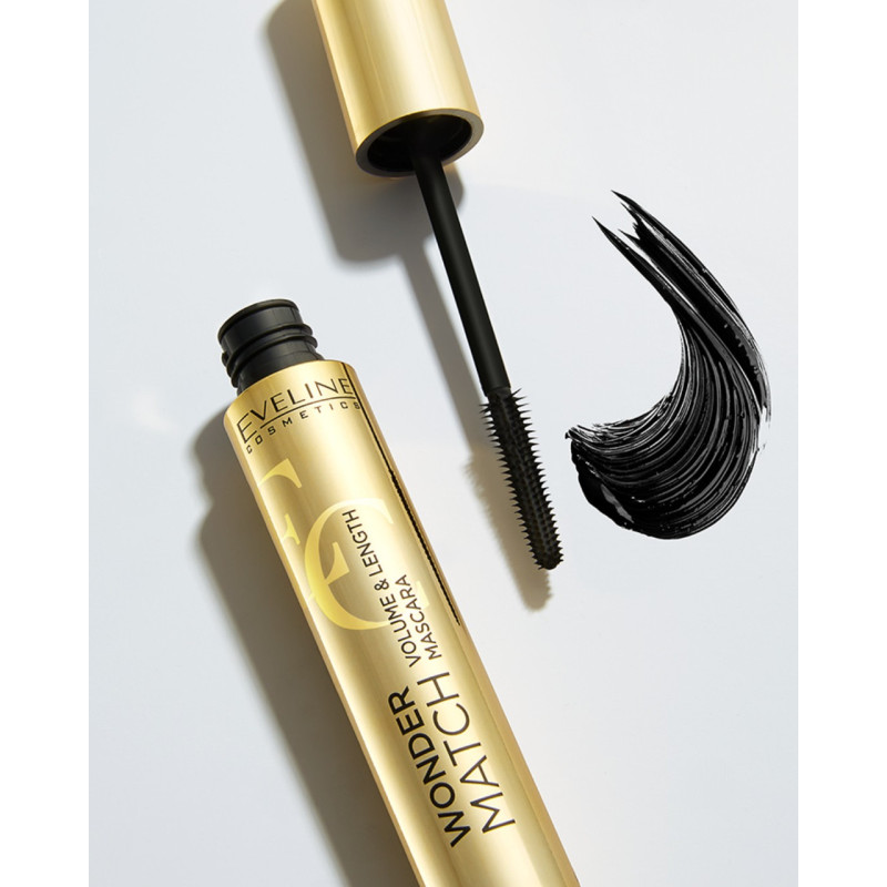 Туш для вій Eveline Cosmetics Wonder Match Volume & Length Об'єм та довжина 7 мл. чорна 6026