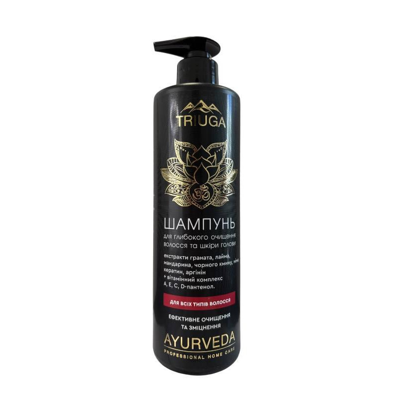 Шампунь Triuga AYURVEDA Ефективне очищення та зміцнення 500 мл.
