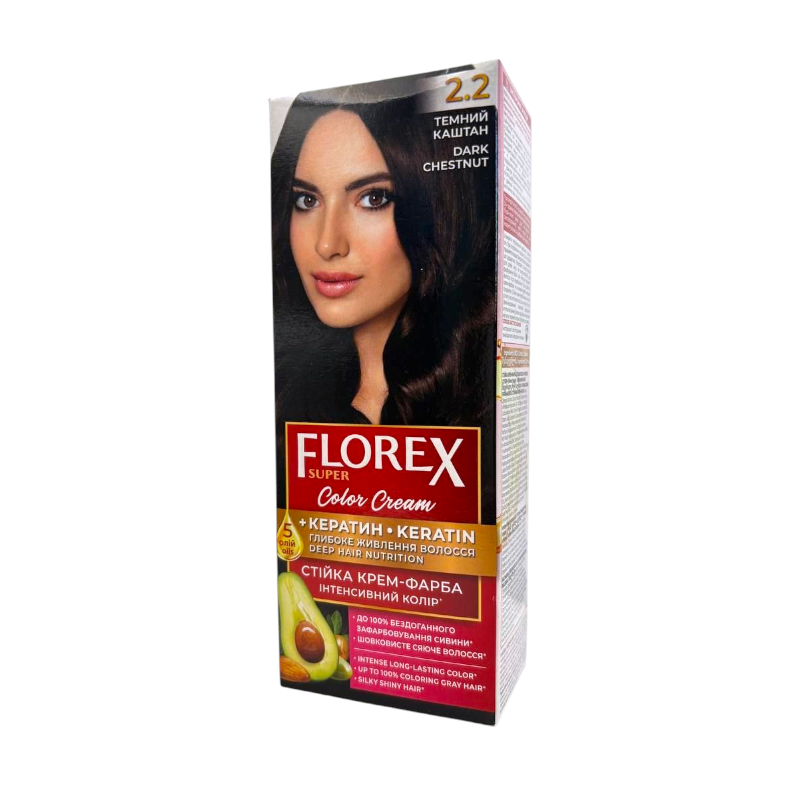 Фарба для волосся Florex Super 2.2 темно-каштановий