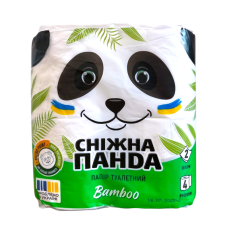 Туалетний папір Сніжна панда Bamboo Бамбук 2 шари 4 шт.
