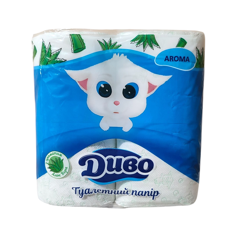 Папір туалетний Диво Aroma Алое Вера 2 шари 4 шт.