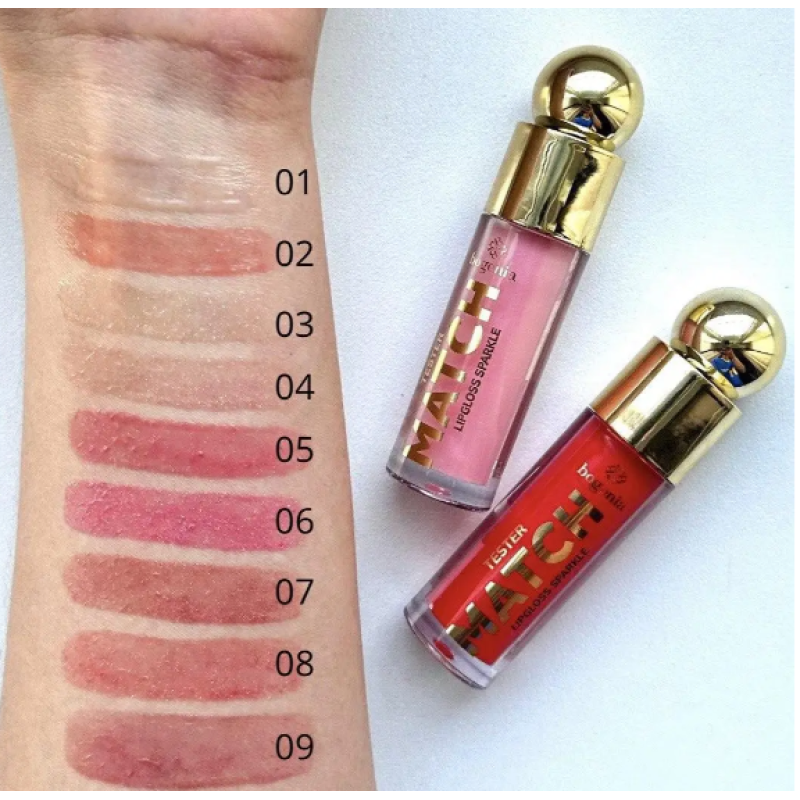 Блиск для губ Bogenia BG 712 Match Lipgloss Sparkle 002 4.6 мл