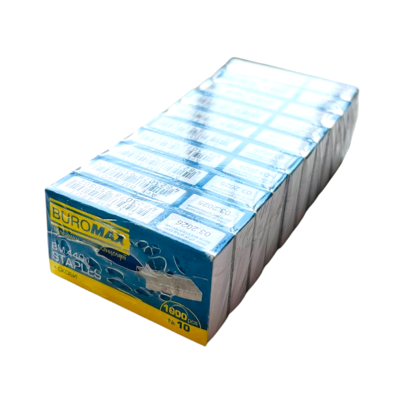 Скоби Buromax №10 1000 шт. BM 4401 0802