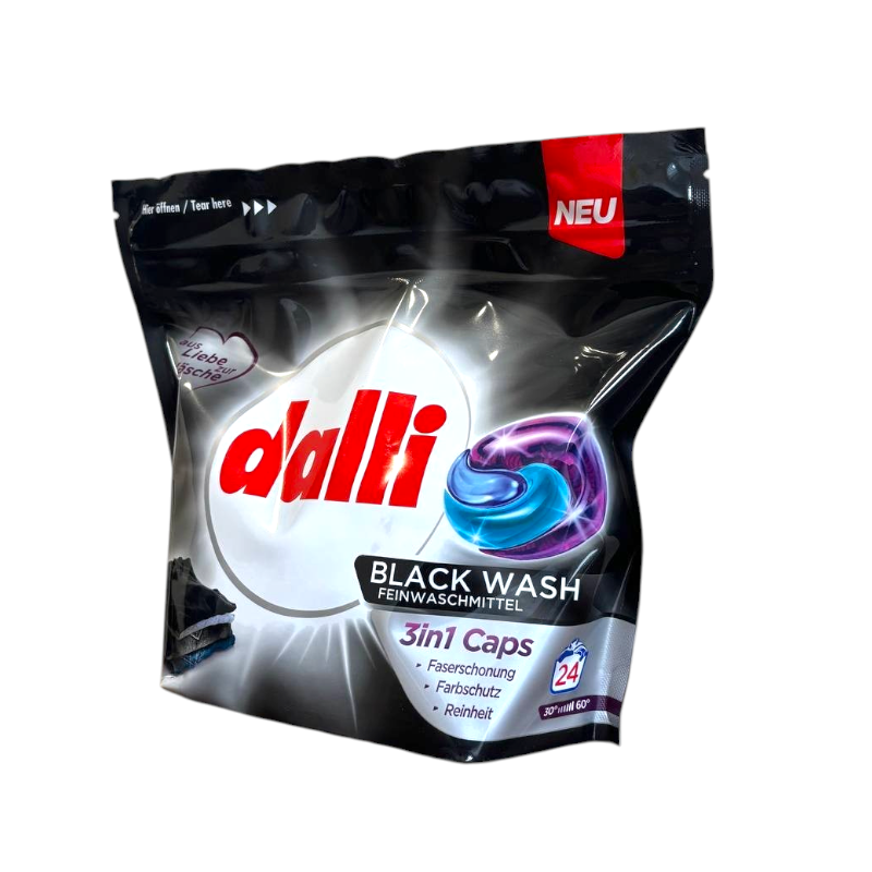 Капсули для прання Dalli Black Wash 3 в 1 для темних і чорних речей 24 шт.